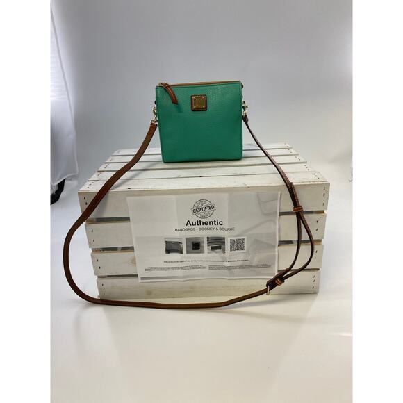 DOONEY & BOURKE SMALL MINT PEBBLED LEATHER CROSSBODY BAG - Picture 2 of 16